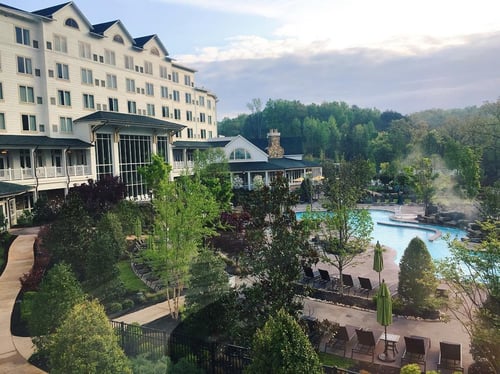 Outside Front View Of Dollywood's DreamMore Resort