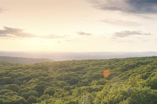 Scenic view of the Catskills Mountain Range in New York.