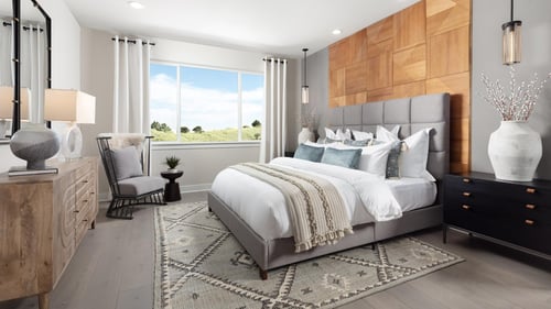 Luxurious primary bedroom retreats