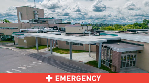 Exterior image of Rochester Regional Health Gouverneur Hospital which houses the Emergency Department