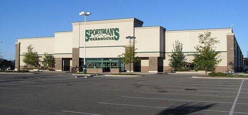 The front entrance of Sportsman's Warehouse in Ankeny