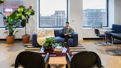 WeWork 222 South Riverside Plaza - Coworking space interior view