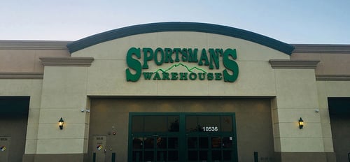 The front entrance of Sportsman's Warehouse in Stockton