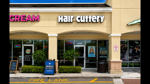Outside the Hair Cuttery salon in  Port St Lucie