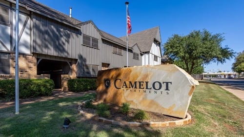 Exterior of Camelot Apartments
