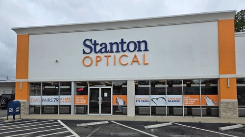 Storefront at Stanton Optical store Jacksonville, FL 32223