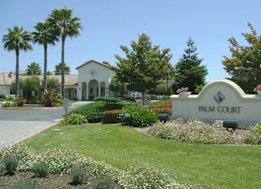 Sign at Palm Court Apartments, Salinas