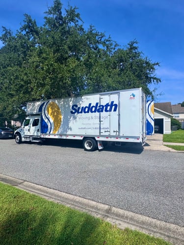 Suddath Moving & Storage Truck at Residence in Portland