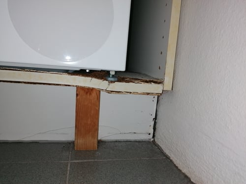Cas d'un tablard ayant pris l'humidité