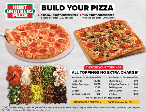 Hunt Brothers® Pizza, Pizza Menu