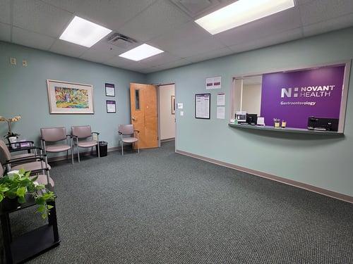 Waiting room of Novant Health Gastroenterology - Coastal Carolina