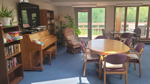 interior photo of the shared living room space at Duroy Terrace complex