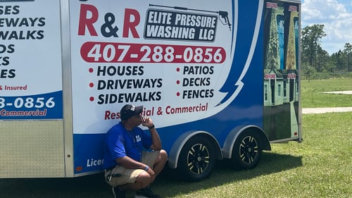 Professional exterior cleaning by R & R Elite Pressure Washing, serving Central Florida with vinyl fence, house, and driveway cleaning.
