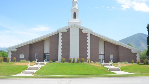Church building located at 695 South 300 West, in SALEM, Utah.  Near the new Cole Park in Salem. Stake Center building for the Salem Utah West Stake.
