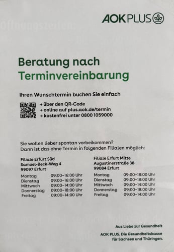 Beratung nach Terminvereinbarung
