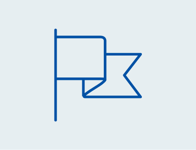 Billowing flag icon.