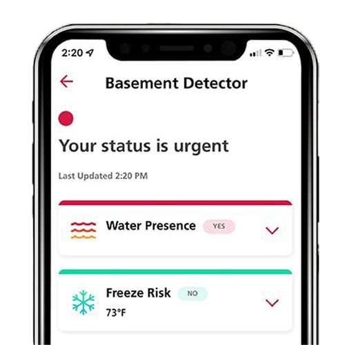 Kidde App showing an urgent status