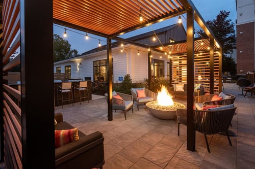 Fire Pit and Seating Area at Riverwalk Apartments in Conshohocken, PA