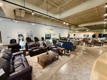 Power reclining sofa at Slumberland Furniture Champaign.
