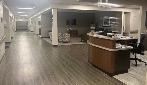 Eureka Assisted Living Reception Desk and Hallway