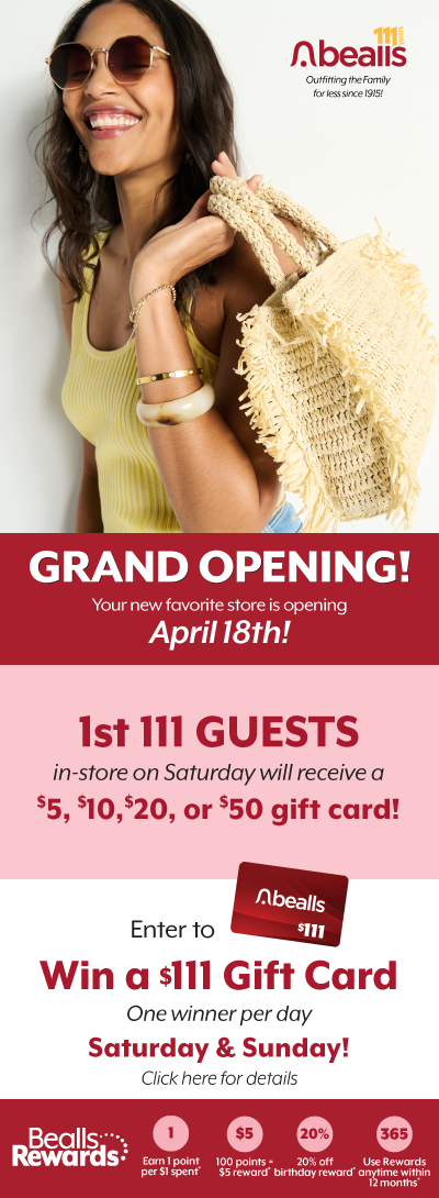 Grand Opening of bealls in Brownfiled, TX!
