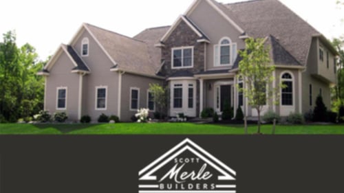 completed home building project with company logo