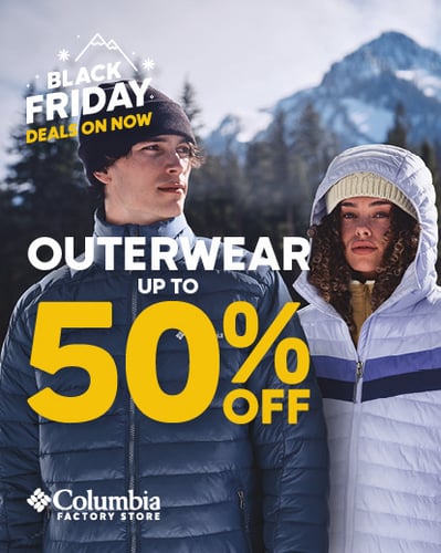 Two people in Columbia jackets.