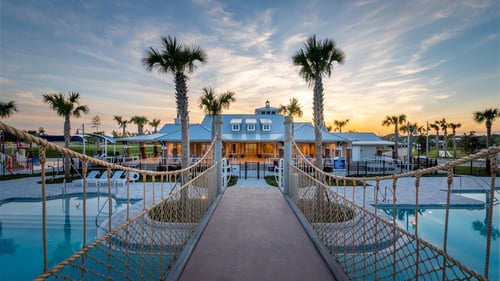 Appreciate gorgeous Florida sunsets poolside