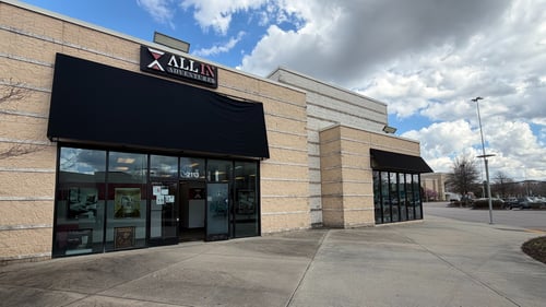 All In Adventures Escape Room Storefront located in Raleigh, NC with over 9 different escape rooms perfect for all ages.