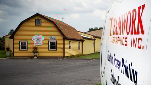 Storefront with Work Van