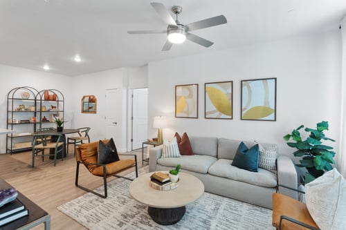 Living Area at The Veridian Apartments & Townhomes in Syracuse, UT