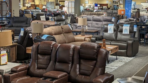 Slumberland Furniture Store in Amery,  WI - Showroom wide view