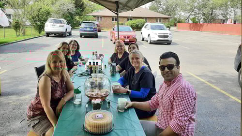 Dr Chintan Shah with his fellow dental colleagues