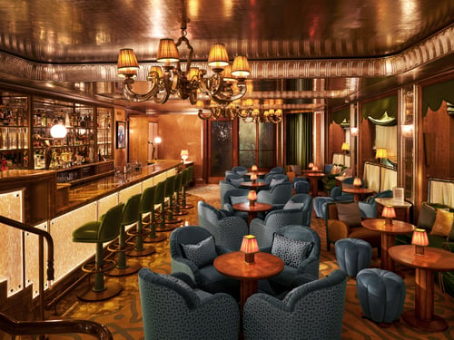 Vesper Bar in evening light at The Dorchester