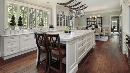 large updated kitchen space