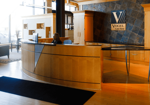 Interior of the Vogel Law Firm office located in Fargo, North Dakota