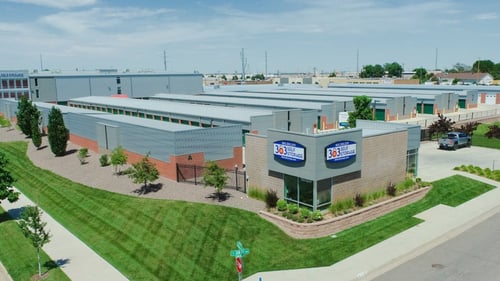 Main entrance storefront of 303 Self Storage in Denver Colorado located on Monaco pkwy