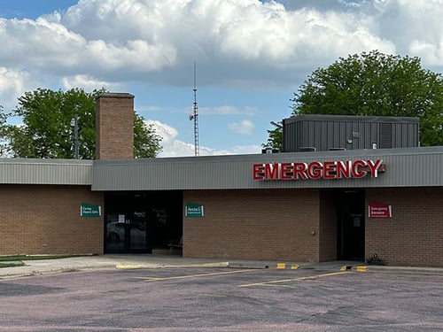 Avera Creighton Hospital emergency entrance, Creighton, NE.