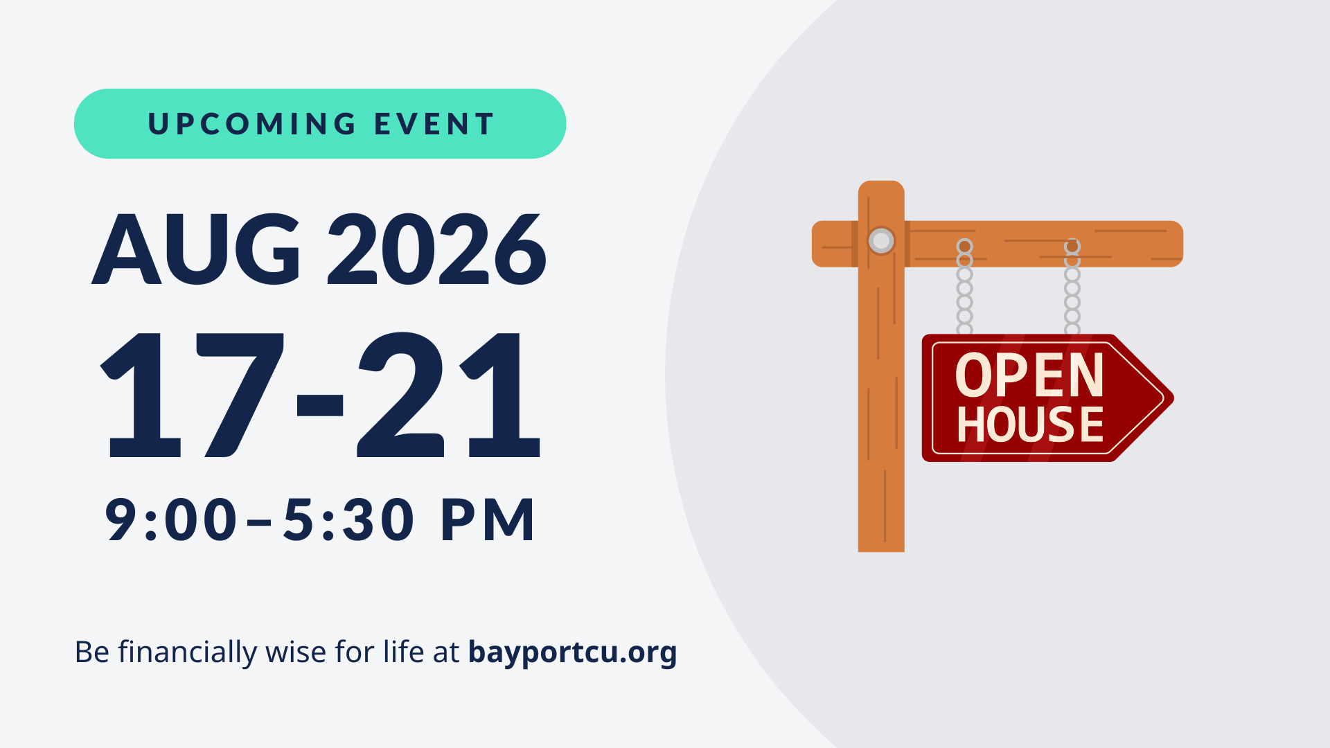 Open house week Aug 17-21