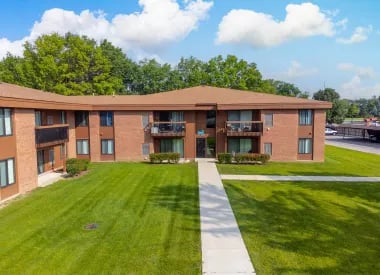Building exterior at Westwood Village Apartments in Westland, MI 48185