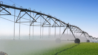 A large scale irrigation machine.