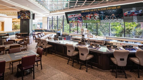 Garden Bar at Flamingo Las Vegas bar and seating area.