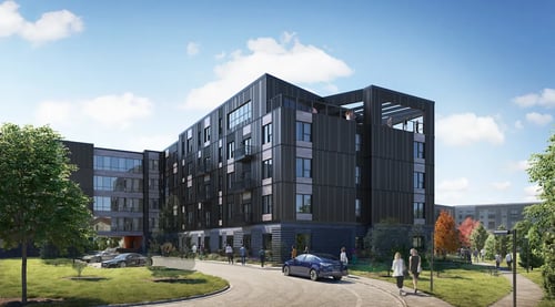 Rendering of the building at The Park in Cleveland, OH, 44113