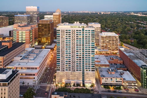 Exterior Building at Two Twelve Clayton in Clayton, MO, 63105