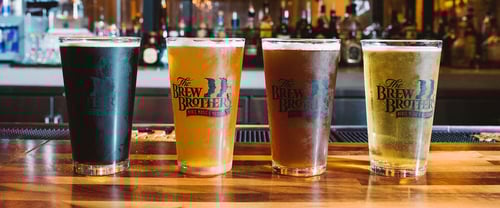 Flight of Beers at Brew Brothers Sportsbar at Harrah's Cherokee Valley River in Murphy, NC