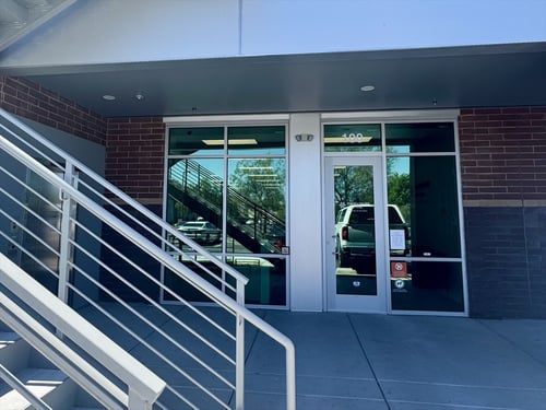Outside front of building