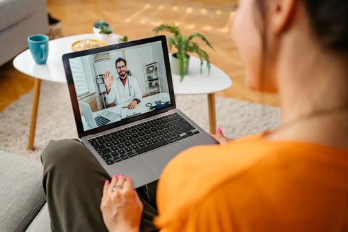 Telehealth appointment at home