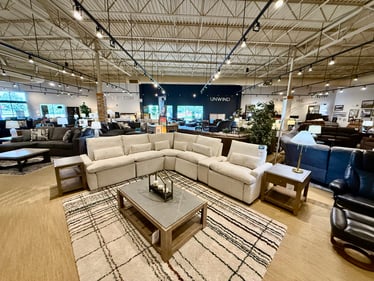 Modular power sectional at Slumberland Furniture Champaign.