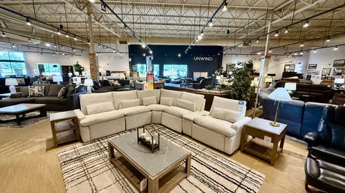 Modular power sectional at Slumberland Furniture Champaign.