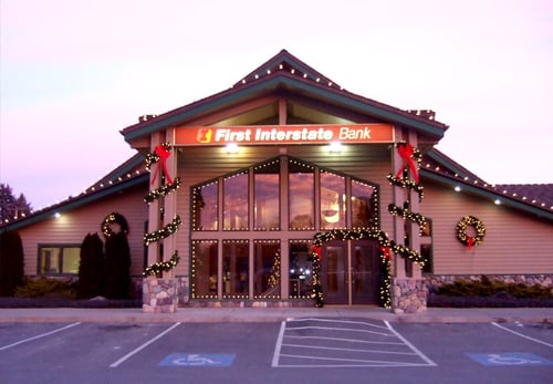 Exterior image of First Interstate Bank in Kalispell, Montana.